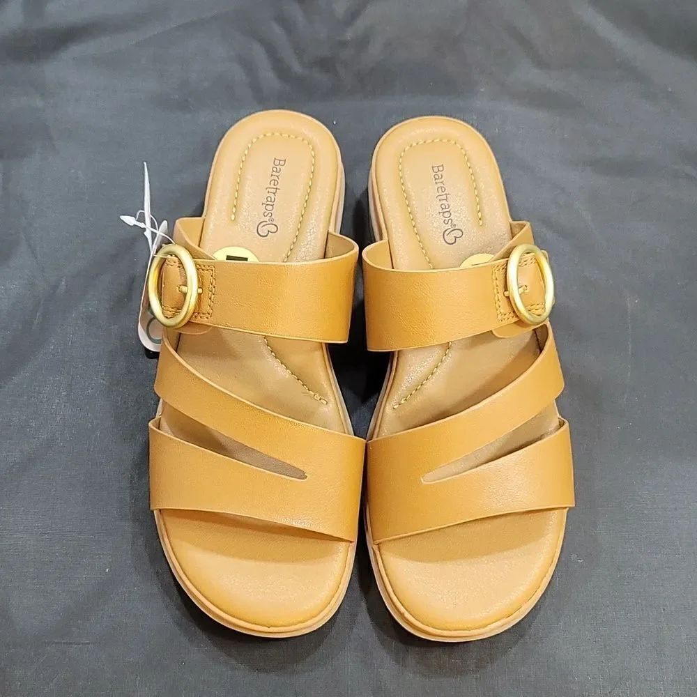BRAND NEW BARESTRAPS ADJUSTABLE BUCKLE DOUBLE STRAP OPEN TOE SANDAL